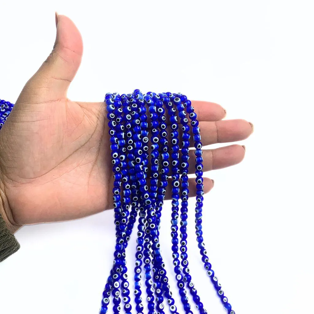 Fio de Olho Grego Bola 6mm com 60 peças aproximadamente