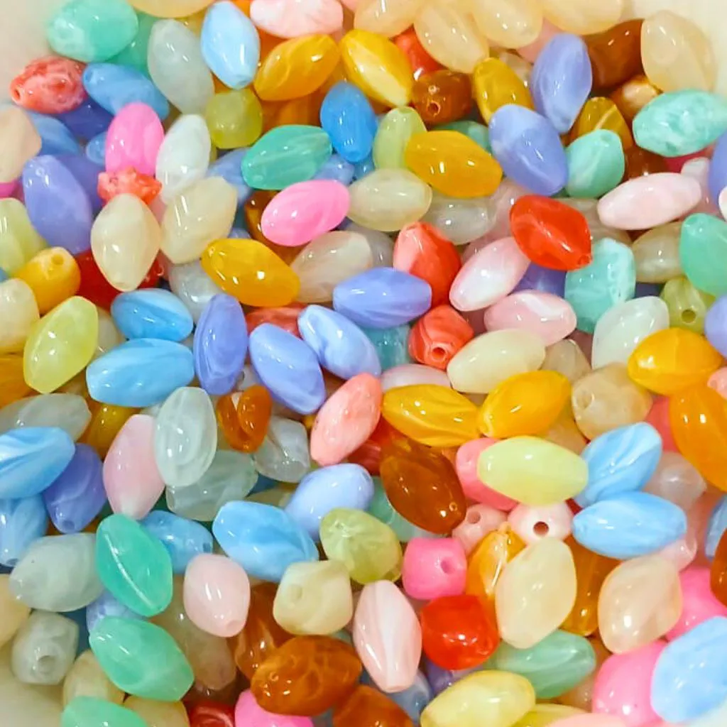 Mix Miçangas Mescladas 14x10mm 500g