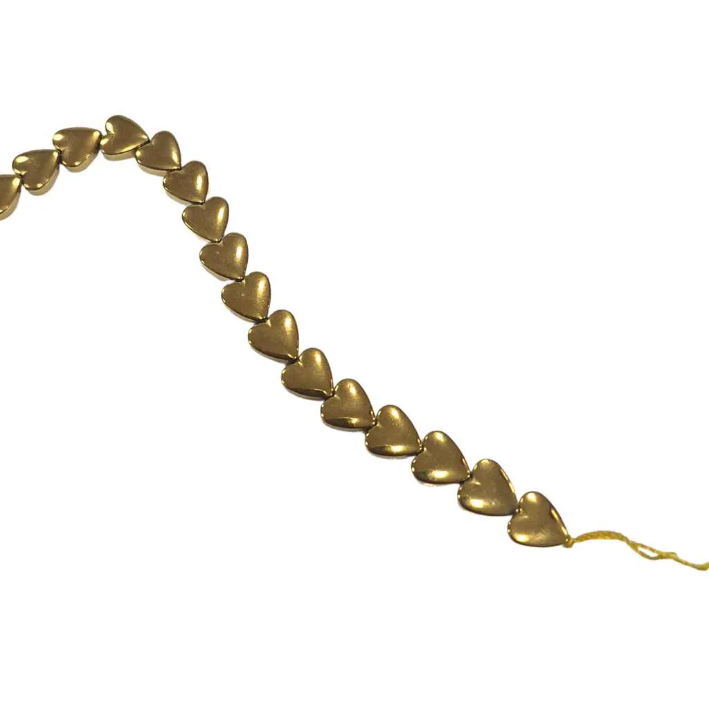 Fio de Pedra Natural Hematita Coração 8x8mm 1 Fio