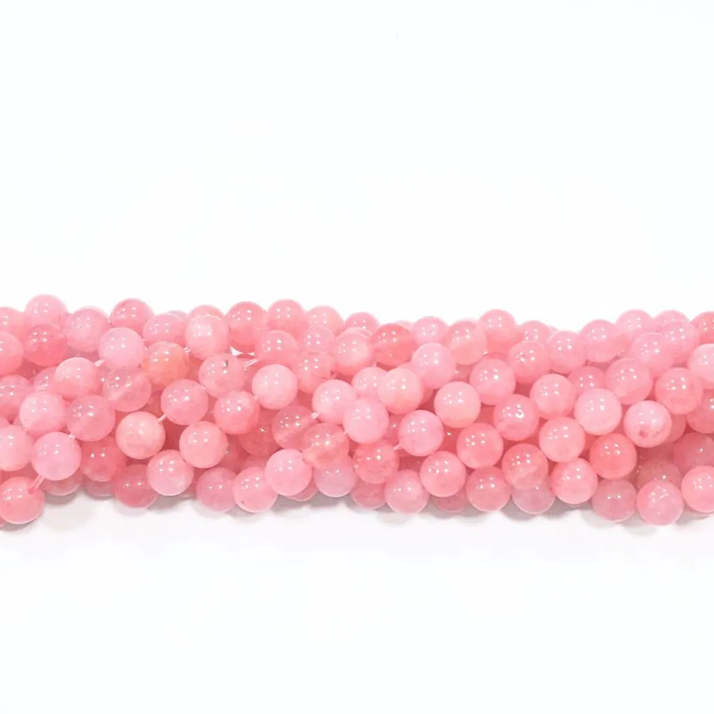 Fio de Pedra Natural 8mm Ágata Rosa 1 Fio
