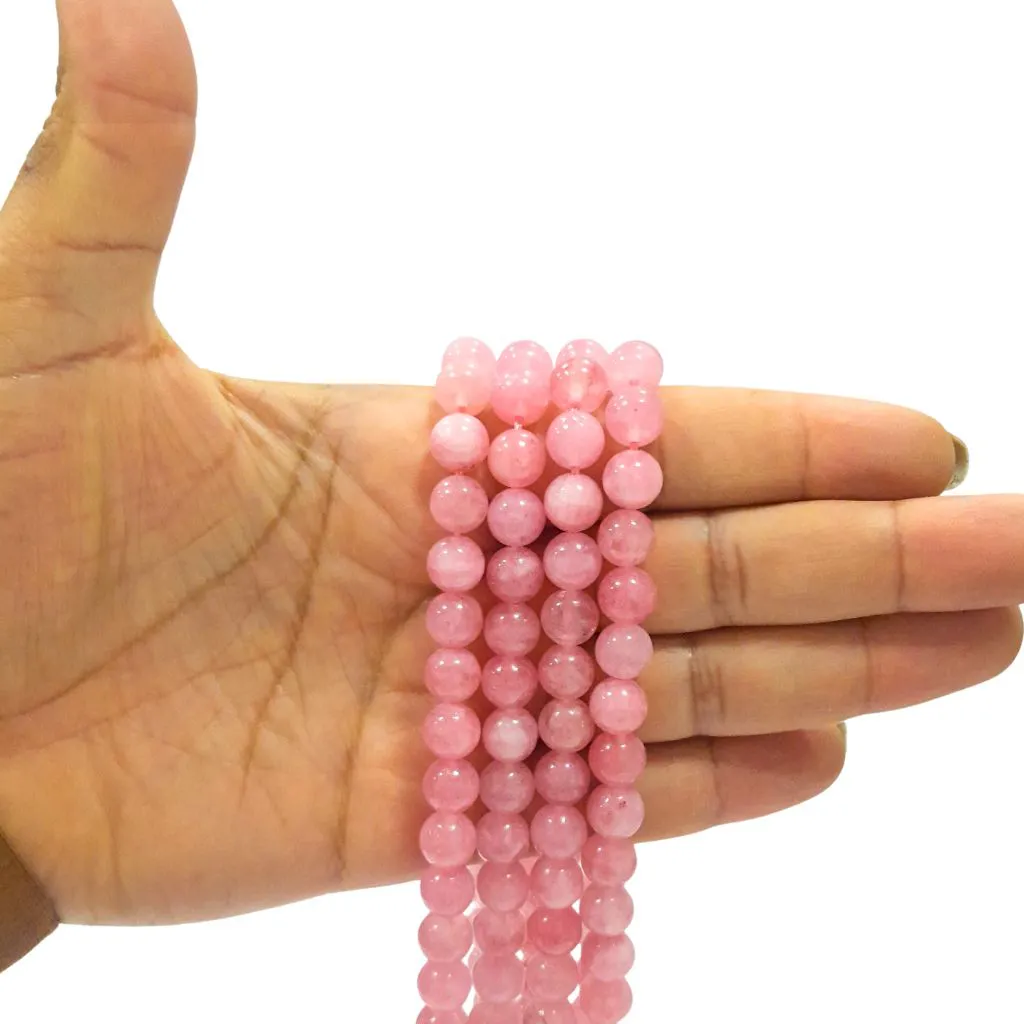 Fio de Pedra Natural 8mm Ágata Rosa 1 Fio